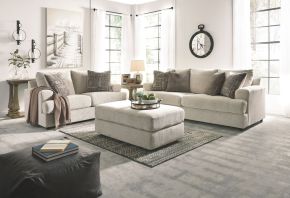 Signature Design by Ashley® 95104/38/35/08 Soletren - Stone - 3 Pc. - Sofa, Loveseat, Accent Ottoman