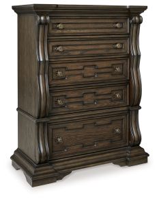Signature Design by Ashley® B947-46 Maylee - Dark Brown - Five Drawer Chest