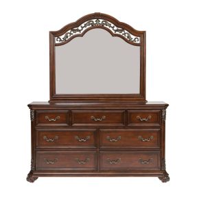 Liberty Furniture 737-BR-DM Messina Estates - Dresser & Mirror - Dark Brown