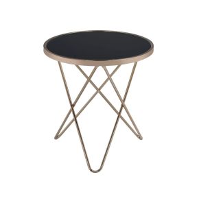 ACME 81832 ACME 81832 Valora - End Table - Black Glass & Champagne