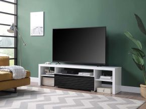 ACME LV00998 Buck II - TV Stand - White & Black High Gloss