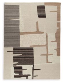Signature Design by Ashley® R406820 Kencher - Beige / Brown - Extra Large Rug
