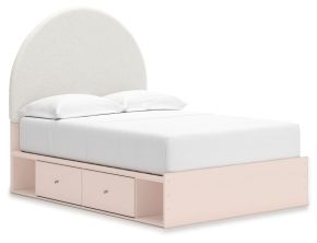 Signature Design by Ashley® B1323B15 Wistenpine - Full Upholstered Panel Bed With Under Bed Storage - Blush