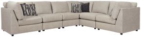Signature Design by Ashley® 98707/77/46(2)/77/46/77 Kellway - Armless Chairs Corner 6 Pc Sectional - Bisque