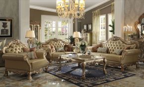 ACME 53160 Dresden - Sofa - Bone PU & Gold Patina