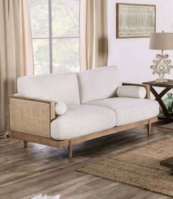 Furniture of America CM9981-LV Alesund - Loveseat - Beige / Light Oak