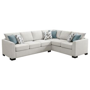 Coaster Fine Furniture 500818 Ashford - Chenille Upholstered Sleeper Sectional Sofa - Greige