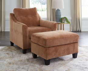 Benchcraft® 67204/20/14 Benchcraft® 67204/20/14 Amity Bay - 2 Pc. - Chair, Ottoman - Clay