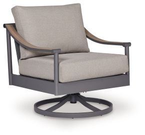 Signature Design by Ashley® PCP510-821 Ocean Beach - Swivel Lounge With Cushion - Gray