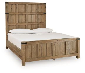 Benchcraft® B858B2 Benchcraft® B858B2 Ridgester - Queen Panel Bed - Light Brown