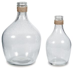 Ashley Furniture A2000246 Marcin - Vase Set (Set of 2) - Clear