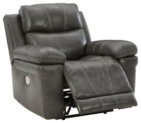 Ashley Furniture U6480613 Edmar - Charcoal - Pwr Recliner/Adj Headrest