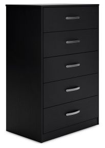 Signature Design by Ashley® EB3392-245 Finch - Black - Five Drawer Chest - 46" Height