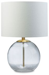 Signature Design by Ashley® L430744 Samder - Glass Table Lamp - White