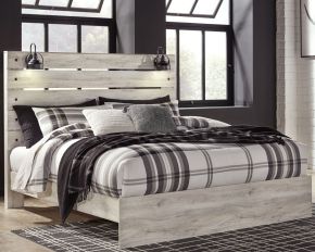 Signature Design by Ashley® B192/58/56/97 Cambeck - King Panel Bed - Whitewash
