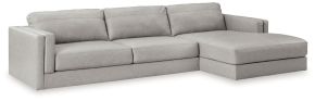 Signature Design by Ashley® 57404S2 Amiata - Glacier - 2-Piece Sectional With Raf Corner Chaise