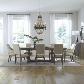 Liberty Furniture 944-CD-9TRS Westfield - 9 Piece Trestle Table Set - Light Brown