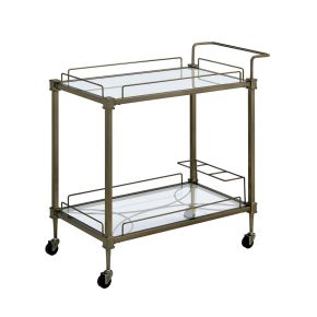 ACME AC02597 Aditya - Serving Cart - Mirrored & Antique Brass