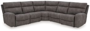 Signature Design by Ashley® 61003S6 Next-gen Durapella - Slate - 5-Piece Power Reclining Sectional