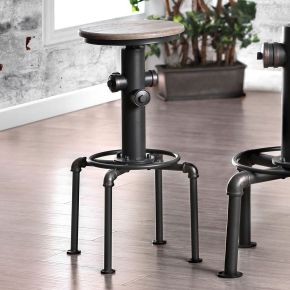 Furniture of America CM3367BC-2PK Foskey - Bar Stool (Set of 2) - Antique Black / Natural Tone