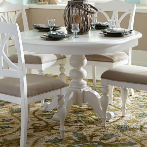 Liberty Furniture 607-P4254 Summer House - Round Pedestal Table Base - Oyster White
