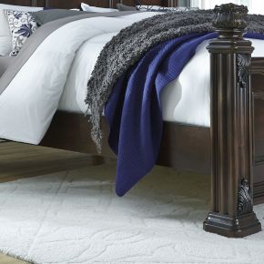 Liberty Furniture 737-BR73 Messina Estates - King Poster Rails - Dark Brown