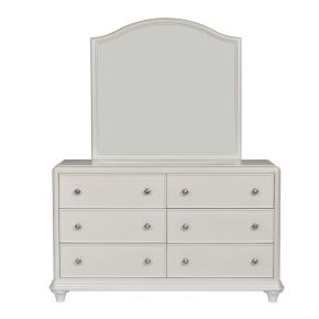 Liberty Furniture 710-YBR-DM Stardust - Dresser & Mirror - White