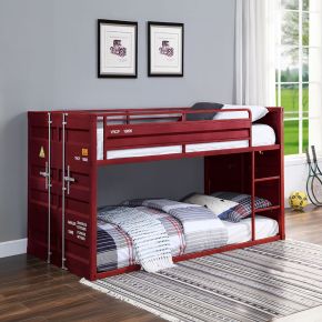 ACME 38280 ACME 38280 Cargo - Twin Over Twin Bunk Bed - Red