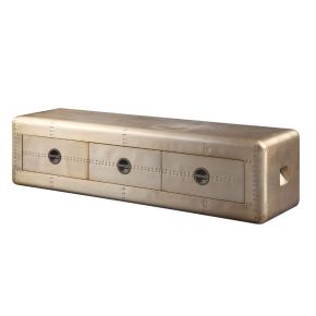 ACME 91564 Jennavieve - TV Stand - Gold Aluminum