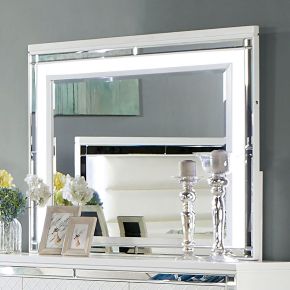 Furniture of America CM7320WH-M Calandria - Mirror With LED - White