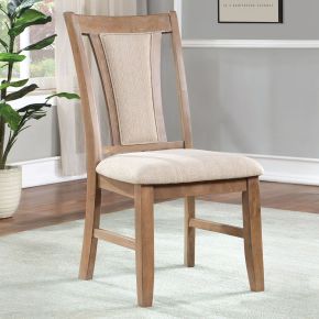 Furniture of America CM3984NT-SC-2PK Upminster - Side Chair (Set of 2) - Natural Tone / Beige