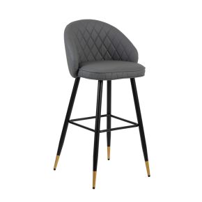 New Classic SAF199-BS-GRY New Classic SAF199-BS-GRY Oliver - Vegan Leather Bar Chair (Set of 2) - Gray