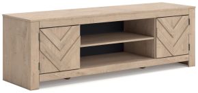 Signature Design by Ashley® W3787-68 Cayboni - LG TV Stand With Fireplace Option - Tan