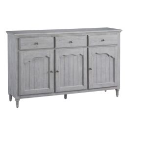 Pulaski Furniture P301786 3-Door Credenza With Storage Drawers - Gray