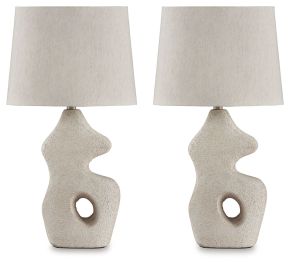 Ashley Furniture L243664 Chadrich - Paper Table Lamp (Set of 2) - Antique Beige