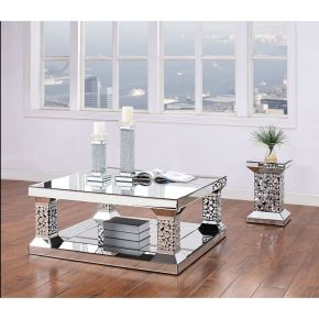 ACME 81425 Kachina - Coffee Table - Mirrored & Faux Gems