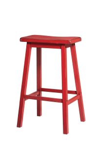 ACME 96650 Gaucho - Bar Stool (Set of 2) - Antique Red