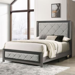 ACME BD02722Q Jehoram - Queen Bed - Gray Linen & Gray