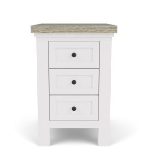 Riverside Furniture 37212 Cora - Chairside Table - Cloud / Fog