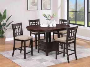 CoasterEveryday 105278-S5 Lavon - 5 Piece Oval Counter Height Dining Set - Light Chestnut
