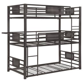CoasterElevations 460394T Rogen - Metal Twin Triple Bunk Bed - Dark Bronze