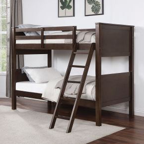 Furniture of America CM-BK658WN-TT-BED Stamos - Twin / Twin Bunk Bed - Walnut
