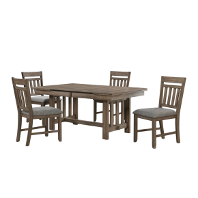New Classic 40-3412-D4C Harrisburg - Dining Table & 4 Chairs - Brown