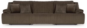 Signature Design by Ashley® 92705S8 Top Tier - 3-Piece Reclining Sectional Sofa - Chocolate