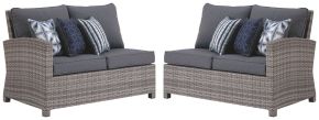 Signature Design by Ashley® P440-854 Salem - Gray - Raf / Laf Loveseat W/Cush (Set of 2)