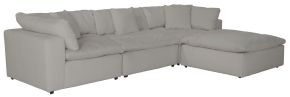 Jackson 4445/31/59/28/4-26 Jackson 4445/31/59/28/4-26 Posh - 4 Piece Modular Sectional With 1 Armless, 2 Corners, 1 Cocktail Ottoman - Dove