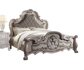 ACME 28167EK ACME 28167EK Dresden - 76" Eastern King Bed - Synthetic Leather & Vintage Bone White