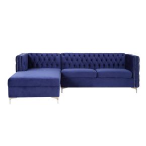 ACME 55490 Sullivan - Sectional Sofa - Navy Blue Velvet