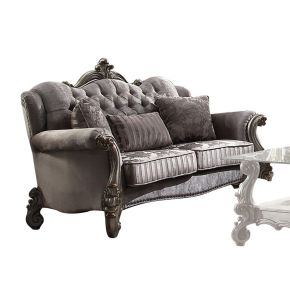 ACME 56841 ACME 56841 Versailles - Loveseat With 3 Pillows - Velvet & Antique Platinum