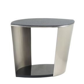 ACME 83042 Thyge - End Table - Satin Plated & Glass Stone